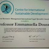 Professor Emmanuella Doussis won the CISDL Natural Resources Legal Specialist Award 2021